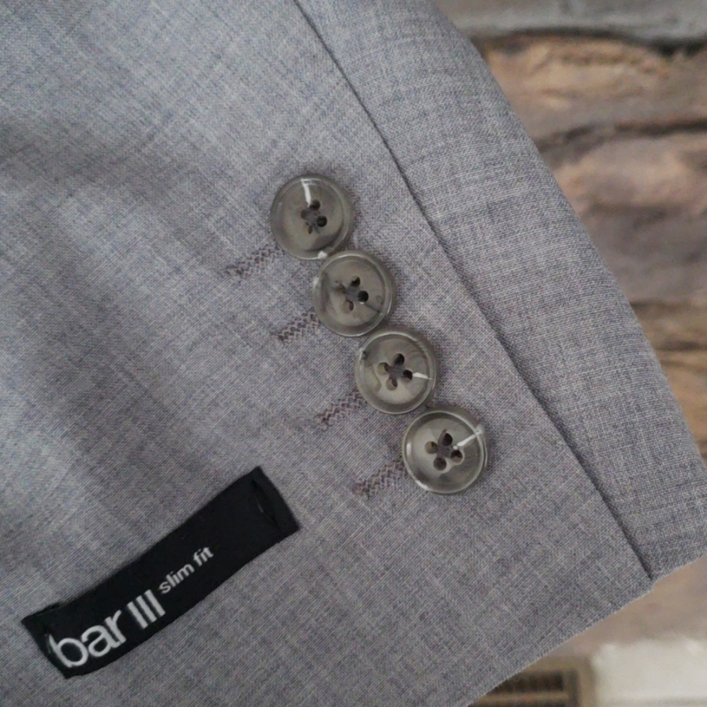 Bar III slim fit gray jacket NWT - Picture 6 of 8